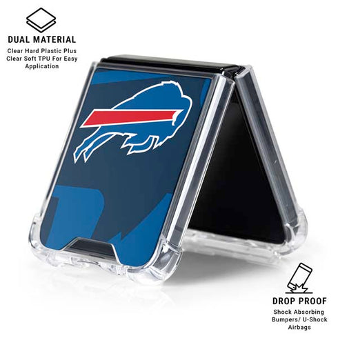 NFL Buffalo Bills Double Vision Galaxy Z Flip6 Clear Case